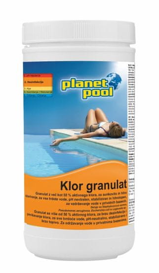 Planet Pool klor granulat, brzo otapanje, 1 kg (501601)
