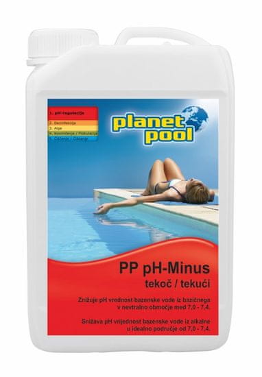 Planet Pool pH minus tekućina, 3 l