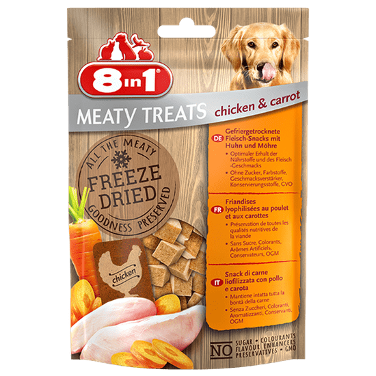 8in1 Meaty Treats pseće poslastice, piletina, mrkva, 50 g