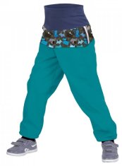 Unuo Slim Psić softshell hlače za dječake s flisom, plava, 92-98