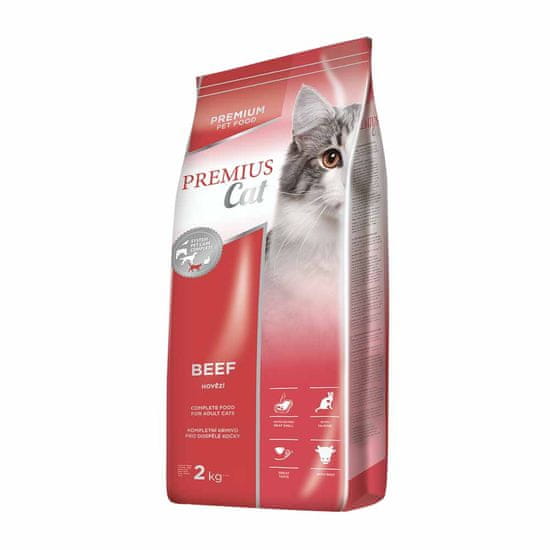 Dibaq hrana za mačke Premius cat Beef, 2 kg