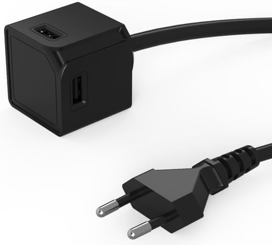 Allocacoc punjač USBcube Extended 4× USB-A Black, crna