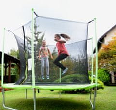 Legoni Fun trampolin sa zaštitnom mrežom i ljestvama, 244 cm, zeleni