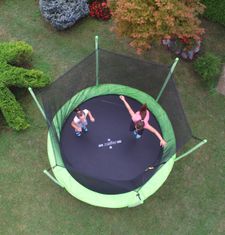 Legoni Fun trampolin sa zaštitnom mrežom i ljestvama, 244 cm, zeleni