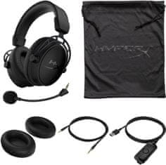 HyperX Cloud Alpha S gaming slušalice, USB, crne