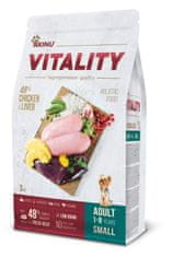 hrana za pse VITALITY dog adult small chicken & liver, 3 kg