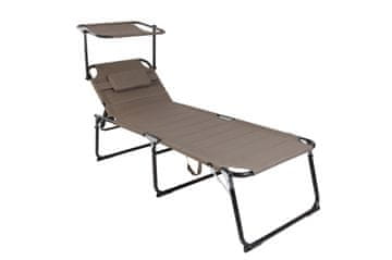 Linder Exclusiv Vrtni ležaljka XXL s krovićem Taupe