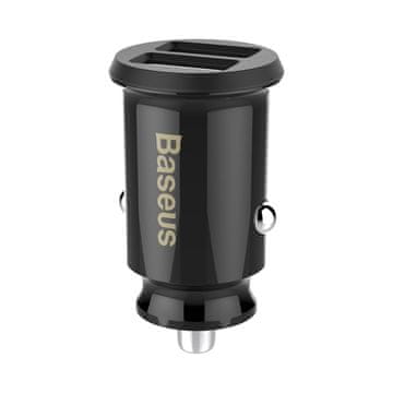 BASEUS Grain smart auto punjač 2x USB 3.1A, crno 