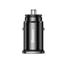 BASEUS Square PPS auto punjač USB / USB-C QC PD 30W, crno