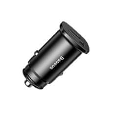 BASEUS Square PPS auto punjač USB / USB-C QC PD 30W, crno