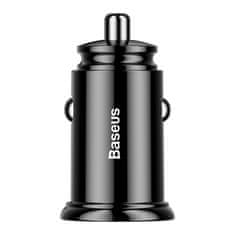BASEUS Circular 2xUSB 30W QC 3.0 auto punjač, crno