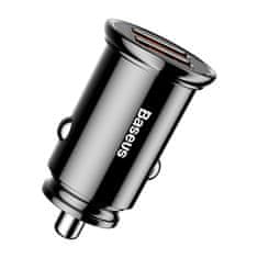 BASEUS Circular 2xUSB 30W QC 3.0 auto punjač, crno