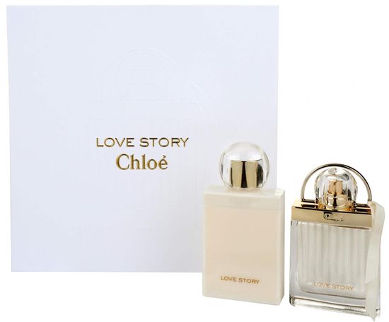 Chloé Love Story set, parfemska voda, 50 ml + mlijeko za tijelo, 100 ml