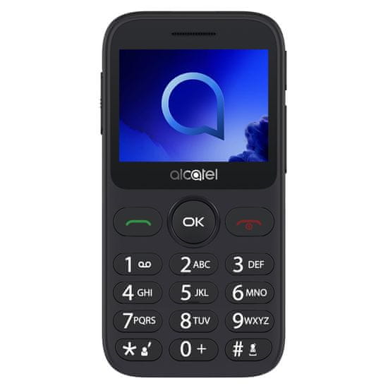 Alcatel 2019G mobilni telefon, s postajom za punjenje, metalno srebrni