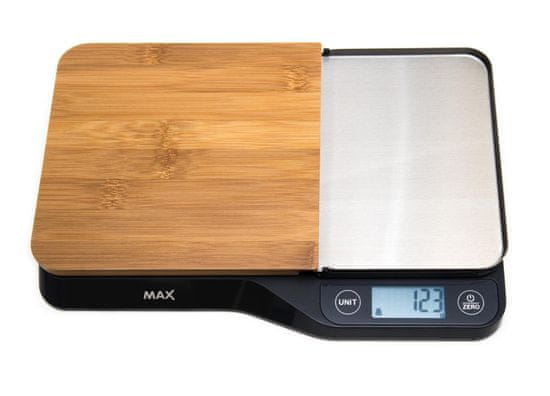 MAX MKS1501B digitalna kuhinjska vaga sa uklonjivom pločom za rezanje