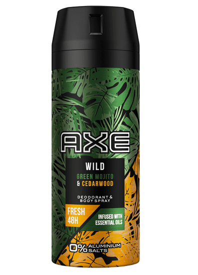 Axe Wild Green Mojito & Cedarwood dezodorans u spreju, 150 ml