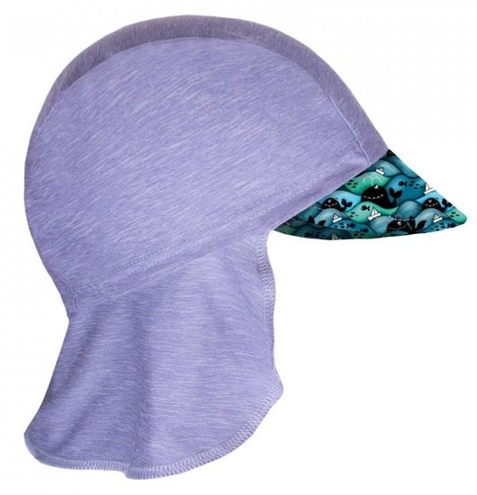 Unuo funkcionalna kapa sa šiltom za dječake, UV 50+ Kitovi, produljena