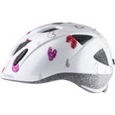 Ximo dječja biciklistička kaciga, bijelo-ružičasta, 45-49