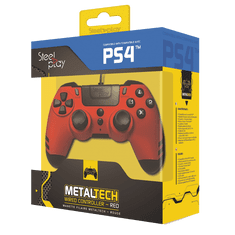 Steelplay MetalTech Red žični gamepad (PS4)