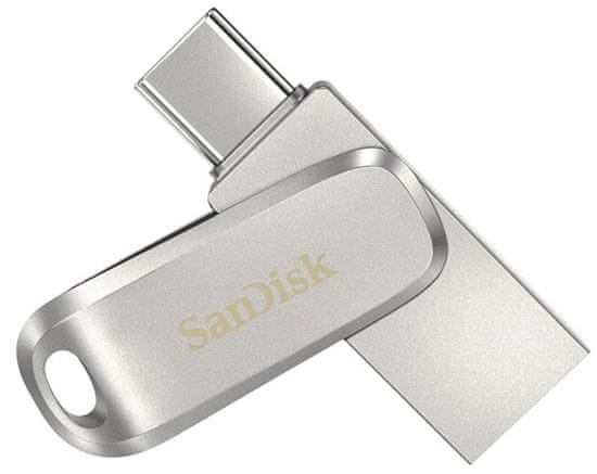 SanDisk Ultra Dual Drive Luxe USB stick, 256 GB, srebrni