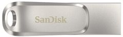 SanDisk Ultra Dual Drive Luxe USB stick, 256 GB, srebrni