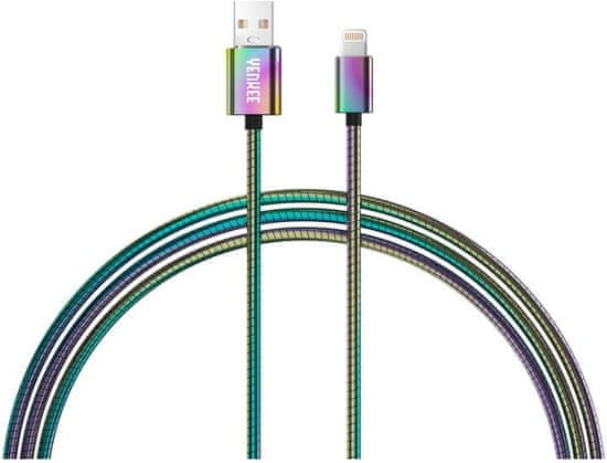 Yenkee YCU 651 MFi Lightning kabel, čelični, 1 m