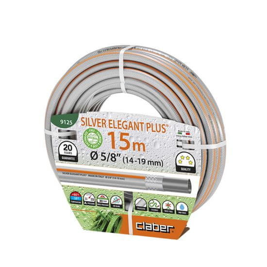Claber Silver Elegant Plus crijevo za vodu, 1,59 cm, 15 m