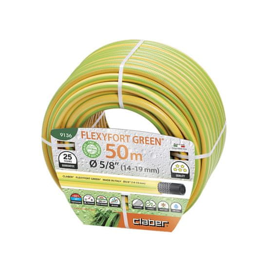 Claber Flexyfort Green crijevo za vodu, 1,59 cm, 50 m