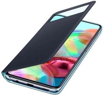 Samsung Galaxy A71 S View maska, preklopna, crna