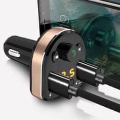 DUDAO R2Pro Bluetooth FM Transmitter auto punjač 2x USB 3.4A, crno