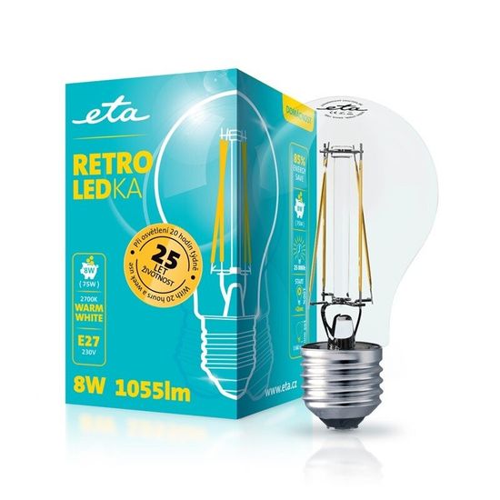 ETA Retro LED žarulja, E27, 8 W