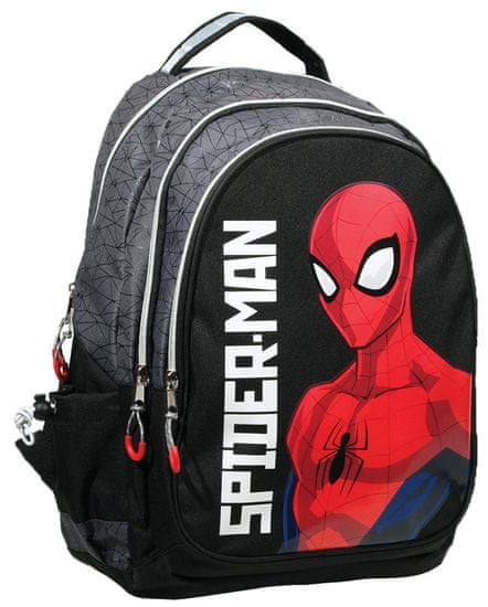 GIM Spiderman Black ruksak, srebrni
