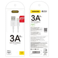 DUDAO L1M kabel USB / Micro USB 3A 1m, bijela