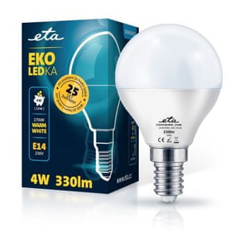  ETA LED žarulja, P45, E14, 4 W, toplo bijela 