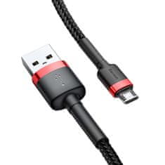 BASEUS Cafule kabel USB / micro USB QC 3.0 1.5A 2m, crno/crvena
