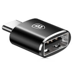 BASEUS adapter USB / USB Type-C OTG, crno