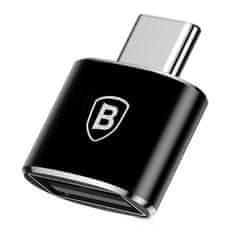 BASEUS adapter USB / USB Type-C OTG, crno