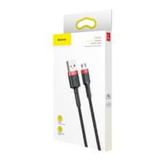 BASEUS Cafule kabel USB / micro USB QC 3.0 1.5A 2m, crno/crvena