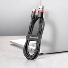 BASEUS Cafule kabel USB / USB-C QC 3.0 2A 3m, crno/crvena