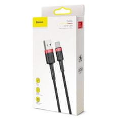 BASEUS Cafule kabel USB / USB-C QC 3.0 2A 3m, crno/crvena