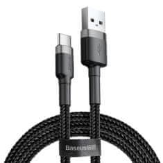 BASEUS Cafule kabel USB / USB-C Quick Charge 3.0 2m, crno/siva