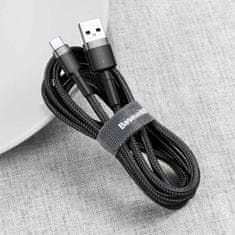 BASEUS Cafule kabel USB / USB-C Quick Charge 3.0 2m, crno/siva