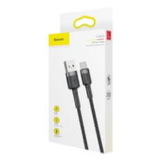 BASEUS Cafule kabel USB / USB-C Quick Charge 3.0 2m, crno/siva