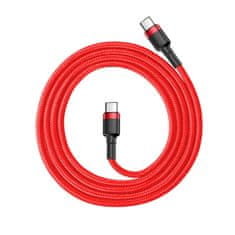 BASEUS Cafule kabel USB-C / USB-C 60W QC 3.0 1m, crvena