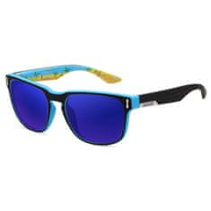 KDEAM Andover 6 sunčane naočale, Black & Pattern / Blue