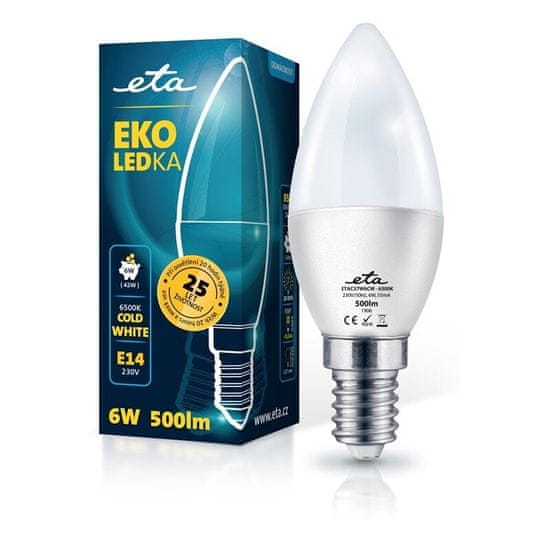 ETA LED žarulja, E14, 6 W, hladno bijela