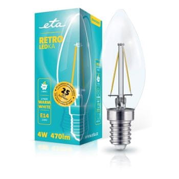  ETA LED žarulja Retro, E14, 4 W 
