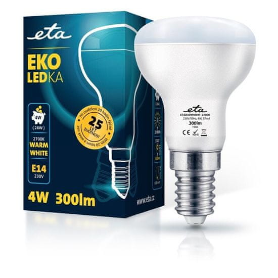 ETA LED žarulja, R50, E14, 4 W, toplo bijela