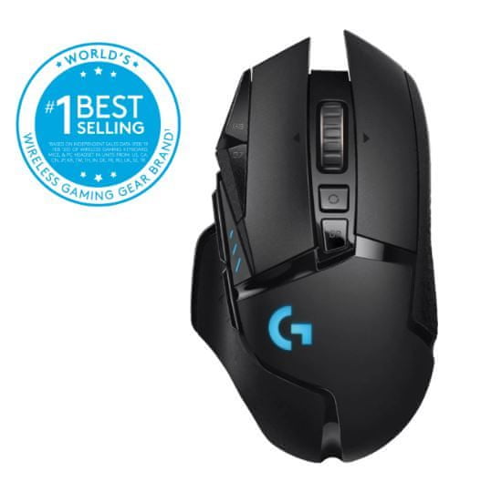 Logitech G502 Lightspeed bežični miš, crna