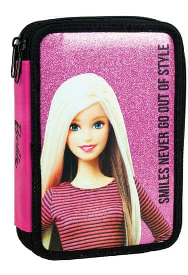 GIM školska dvokatna pernica Barbie Smiles, napunjena